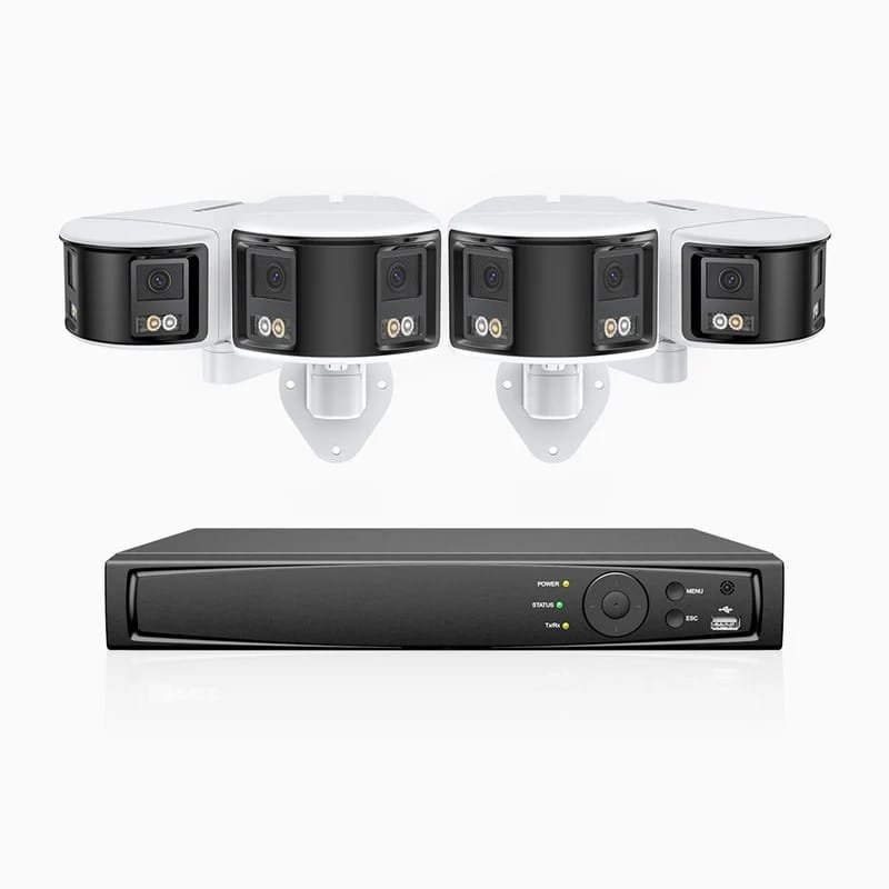 Kit de 4 cámaras de vigilancia PoE de 6MP NVR de 8 canales